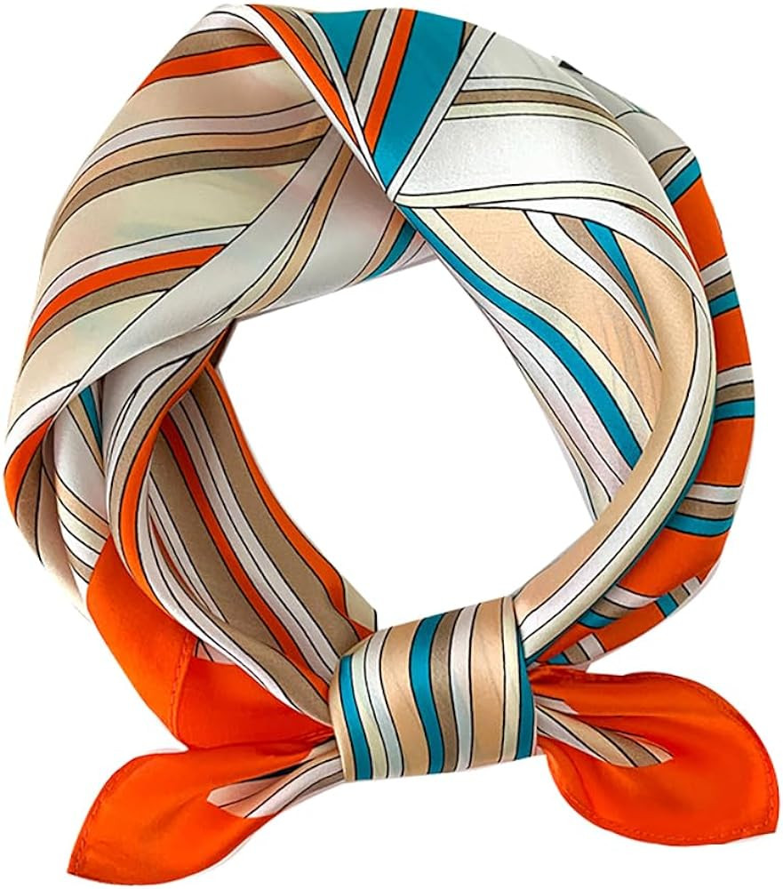 MEISEE Mulberry Silk Scarfs Women Small Square Scarf 21" x 21" Breathable Lightweight Neckerchief... | Amazon (US)