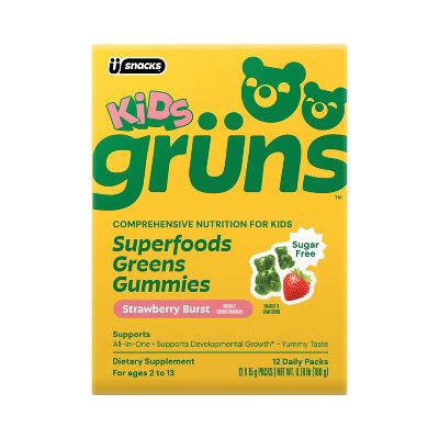 Grüns Kids' Sugar-Free Superfoods Greens Gummies - 72ct/12 Servings | Target