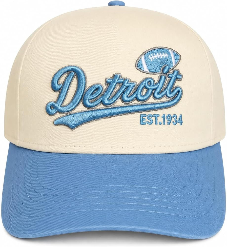 Hat for Men Women 2-Tone City Football Style Trucker Snapback Hat | Amazon (US)
