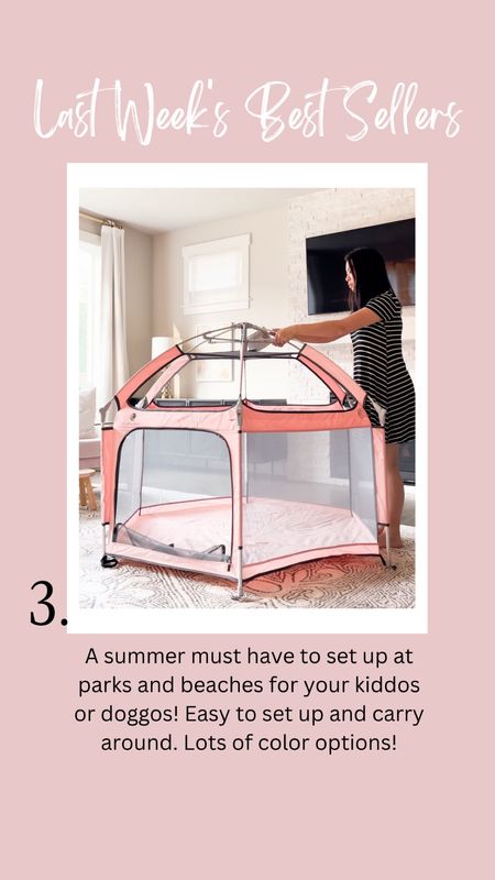 A summer must have to set up at parks and beaches for your kiddos or doggos! Easy to set up and carry around. Lots of color options!

#LTKHome #LTKSeasonal #LTKKids