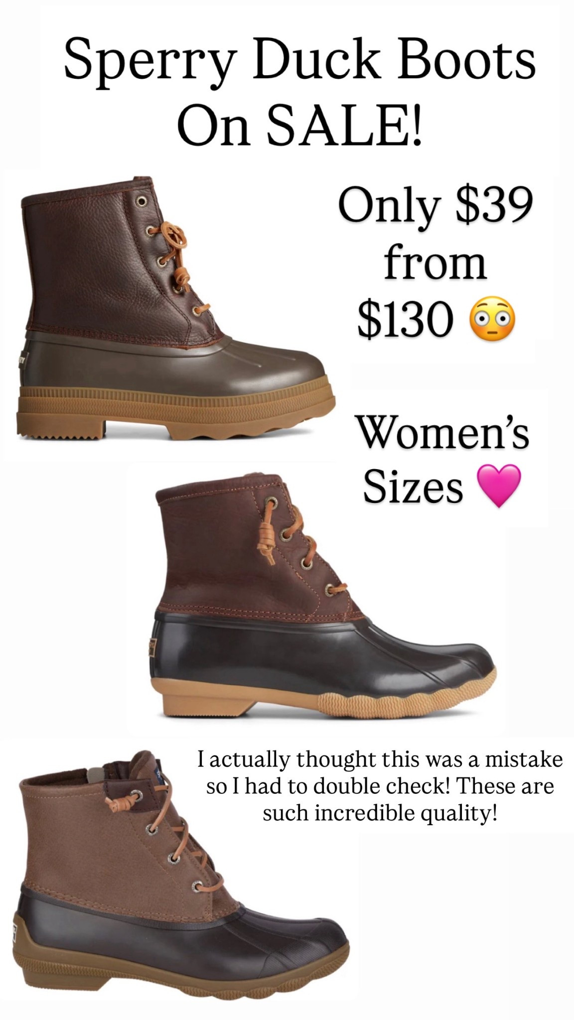 Sperry Duck boots are on sale for $39 from $130!!!!

#LTKSaleAlert #LTKFindsUnder50