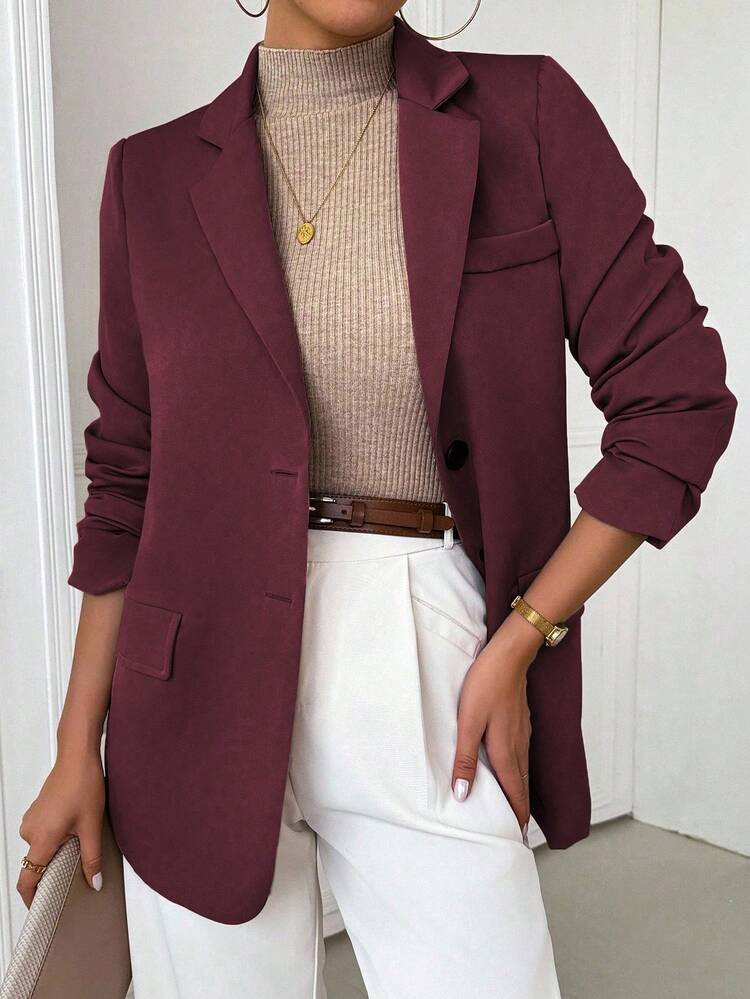 Blazer burdeos | SHEIN