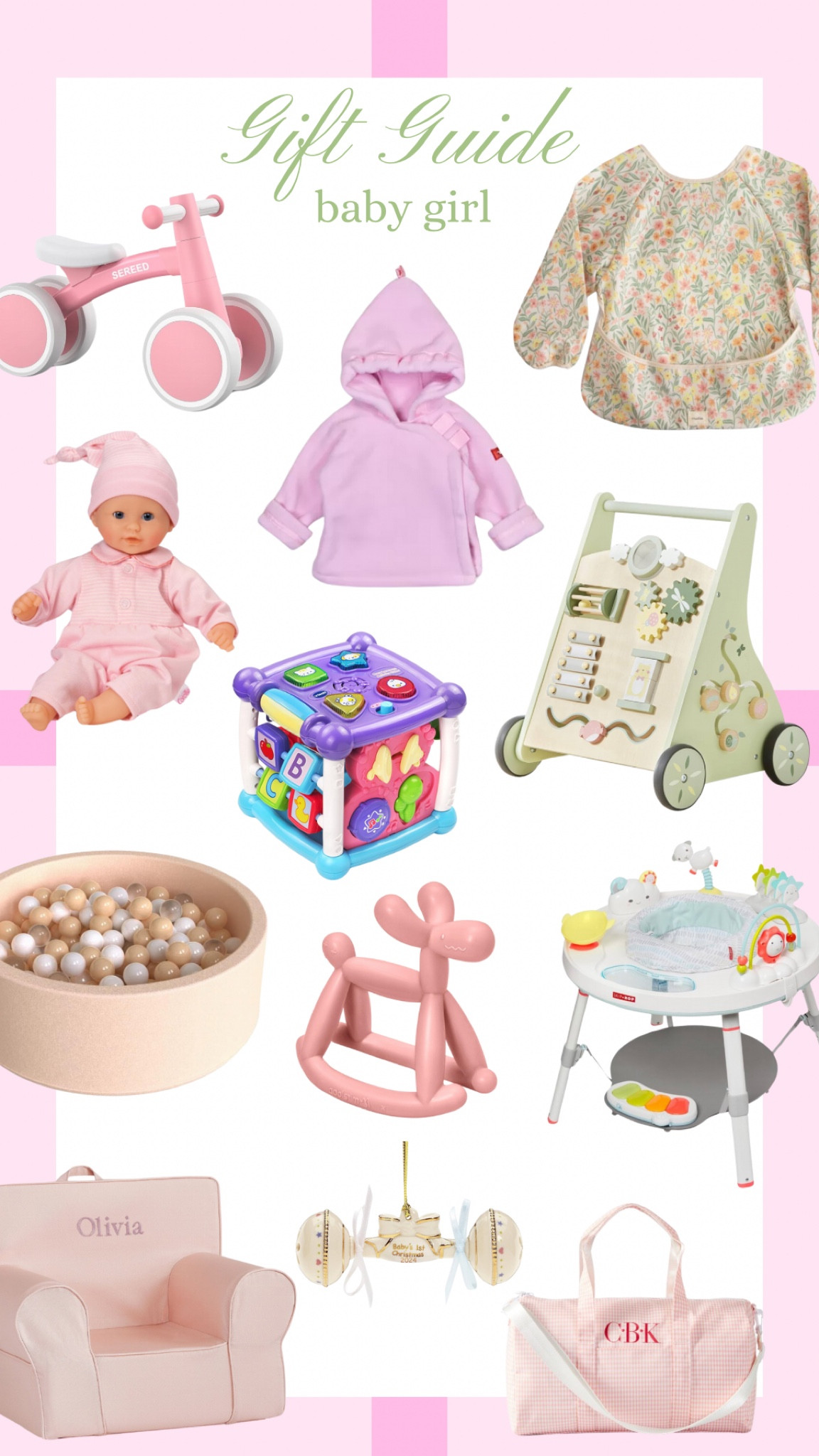 Baby girl gift guide 

#LTKGiftGuide #LTKBaby #LTKHoliday