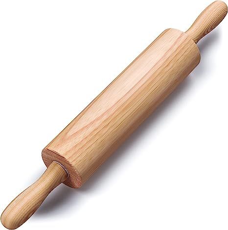 HelferX 17.6 inch Wooden Rolling Pin for Baking - Long Dough Roller for All Baking Needs | Amazon (US)