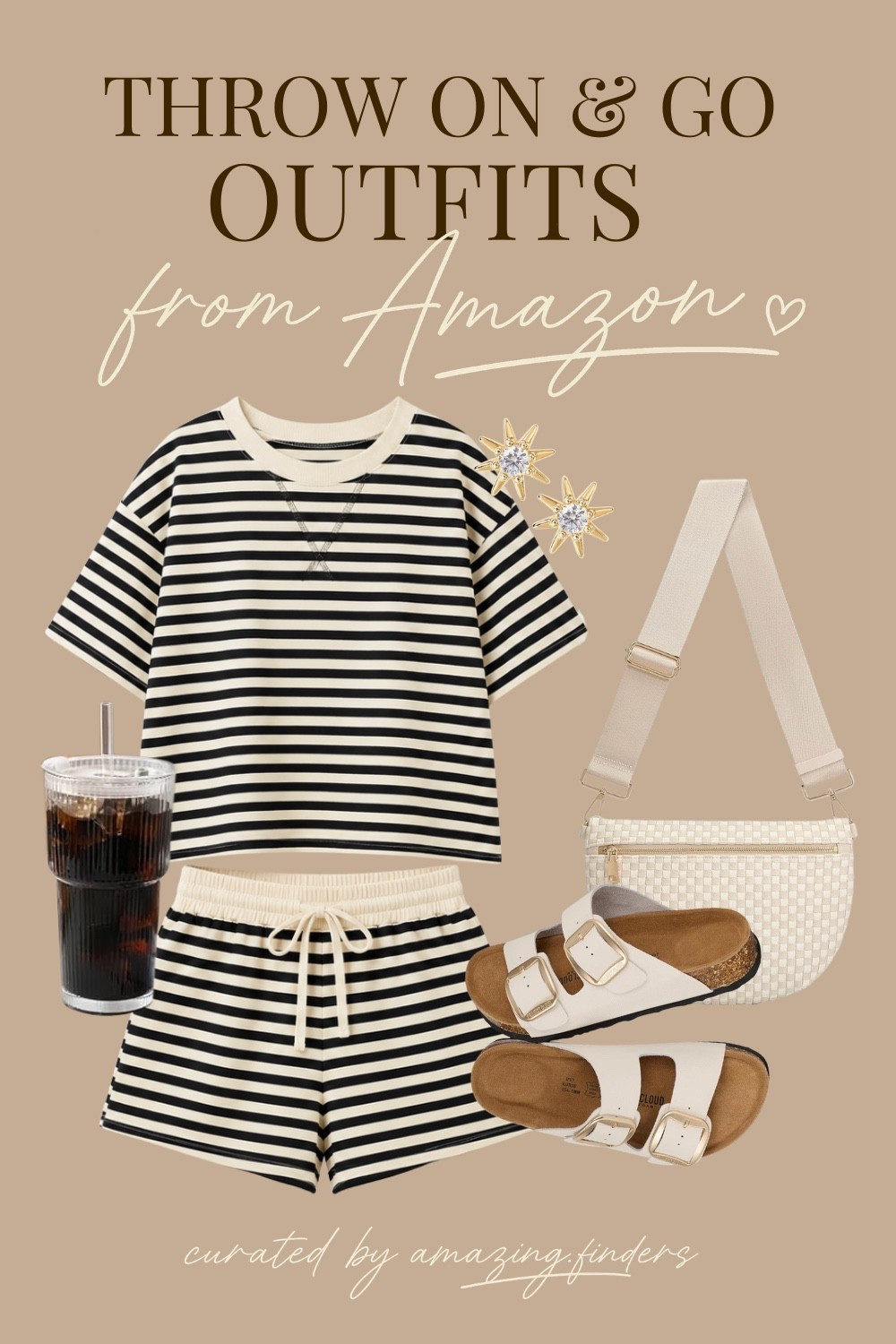 MISSACTIVER Womens Lounge 2 Piece Sets Summer Striped Matching Pajamas Set Short Sleeve Oversized T Shirts Drawstring Shorts, PAVOI 14K Gold Plated Flat Back Earrings | Solid 925 Sterling Silver Posts | Helix Cartilage Earrings for Women | Cubic Zirconia Stud Earrings | Trending Fashion Jewelry, 
Iced Coffee Cups with Lids: Coffee Bar Accessories - Ribbed Glass Tumbler with Straw and Lid 4Pcs - 20oz Leak Proof Tumbler - Reusable Glass Cups and Tumblers with Lid and Straws for To Go Iced Coffee, 
Project Cloud 100% Genuine Leather Flat Sandals for Women 2026 Comfortable Beach Essentials Womens Sandals Memory Foam Vacation Essentials Slides for Women Footwear (Santorini)
Woven Crossbody Bag for Women, Checkered PU Bum Bag Sling Purse with Adjustable Strap for Travel, Festivals

#LTKmomlife #LTKActive #LTKSaleAlert