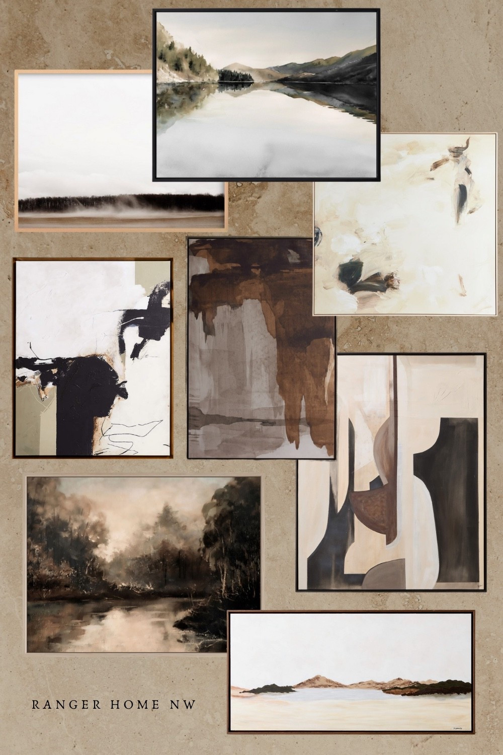 Moody, neutral & landscape artwork 🤎 perfect to refresh your space after the holidays. 

#LTKHome #LTKSaleAlert