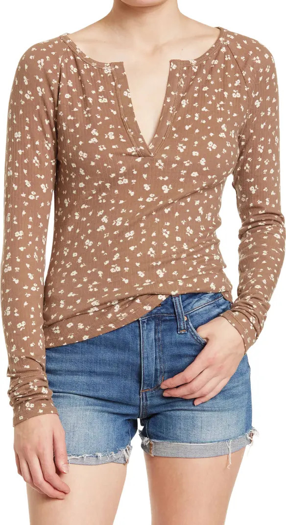 Free People Billie Split Neck Layering Top | Nordstromrack | Nordstrom Rack