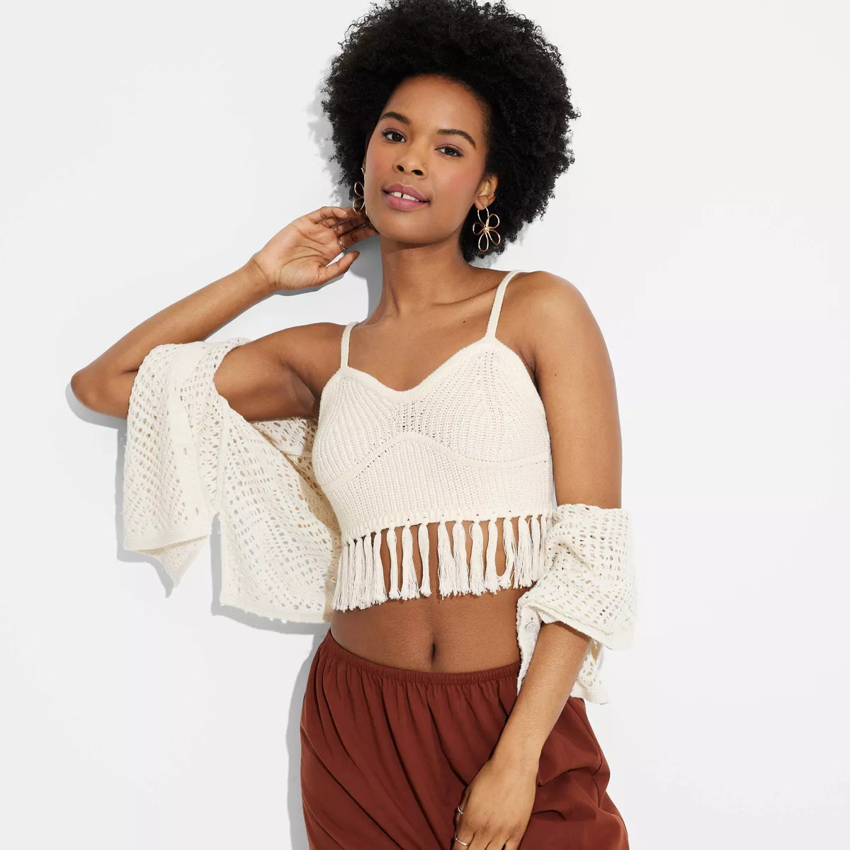 Women's Fringe Sweater - Wild Fable™ | Target