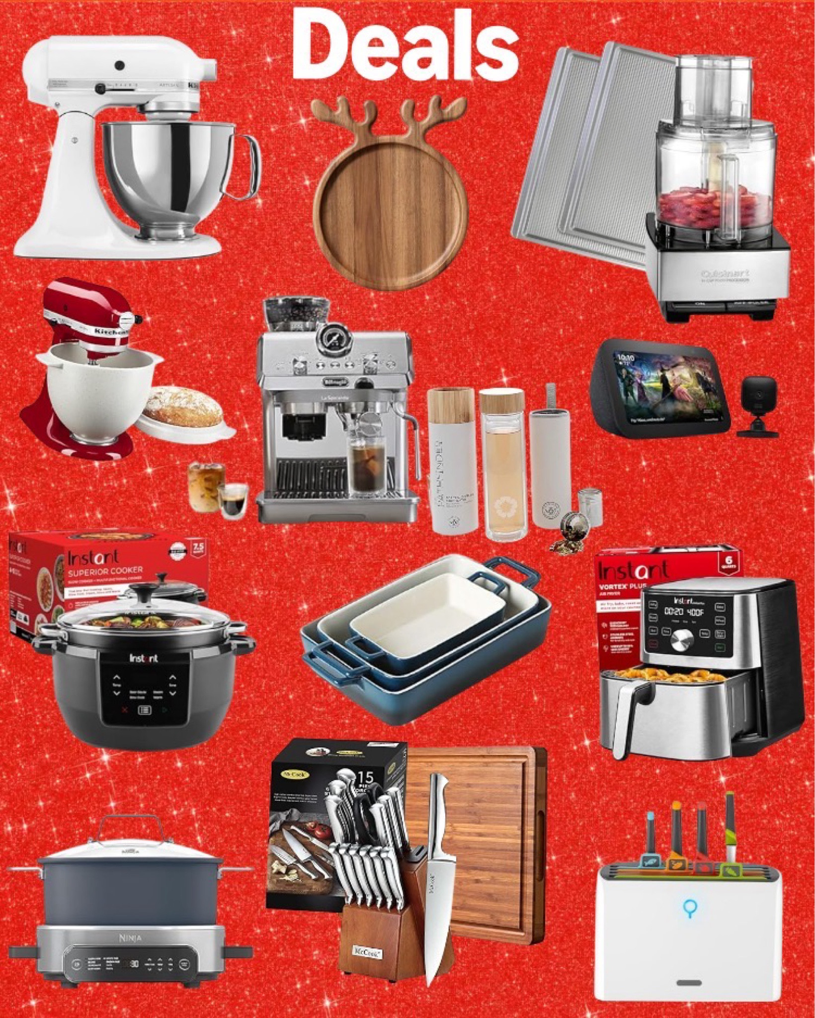 Deals on housewares & kitchen wares — crockpot, Instant Pot, Air Fryer, Espresso Machine, Pizza Oven, sanitizing cutting board set, knife set, baking sets, travel beverage bottle, charcuterie boards… gifts for the new couple, grad, cook, coffee lover, pizza maker, homebody… Gift, upgrade & get great deals on things for the kitchen home. What is one thing you are looking for? 

#LTKSaleAlert #LTKCyberWeek #LTKGiftGuide