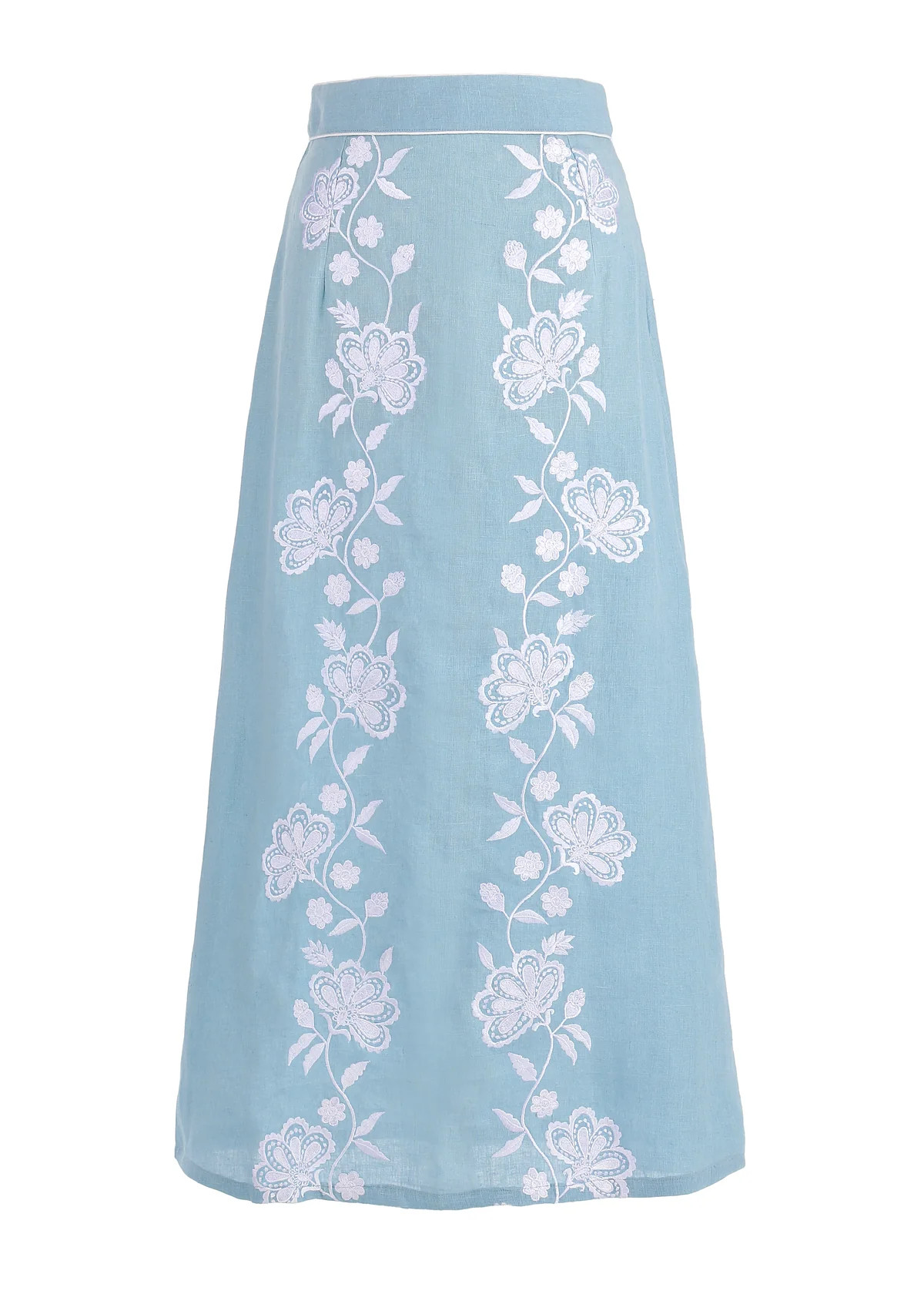 OTM Exclusive:  Kasbah Trellis Skirt in Light Blue | Over The Moon