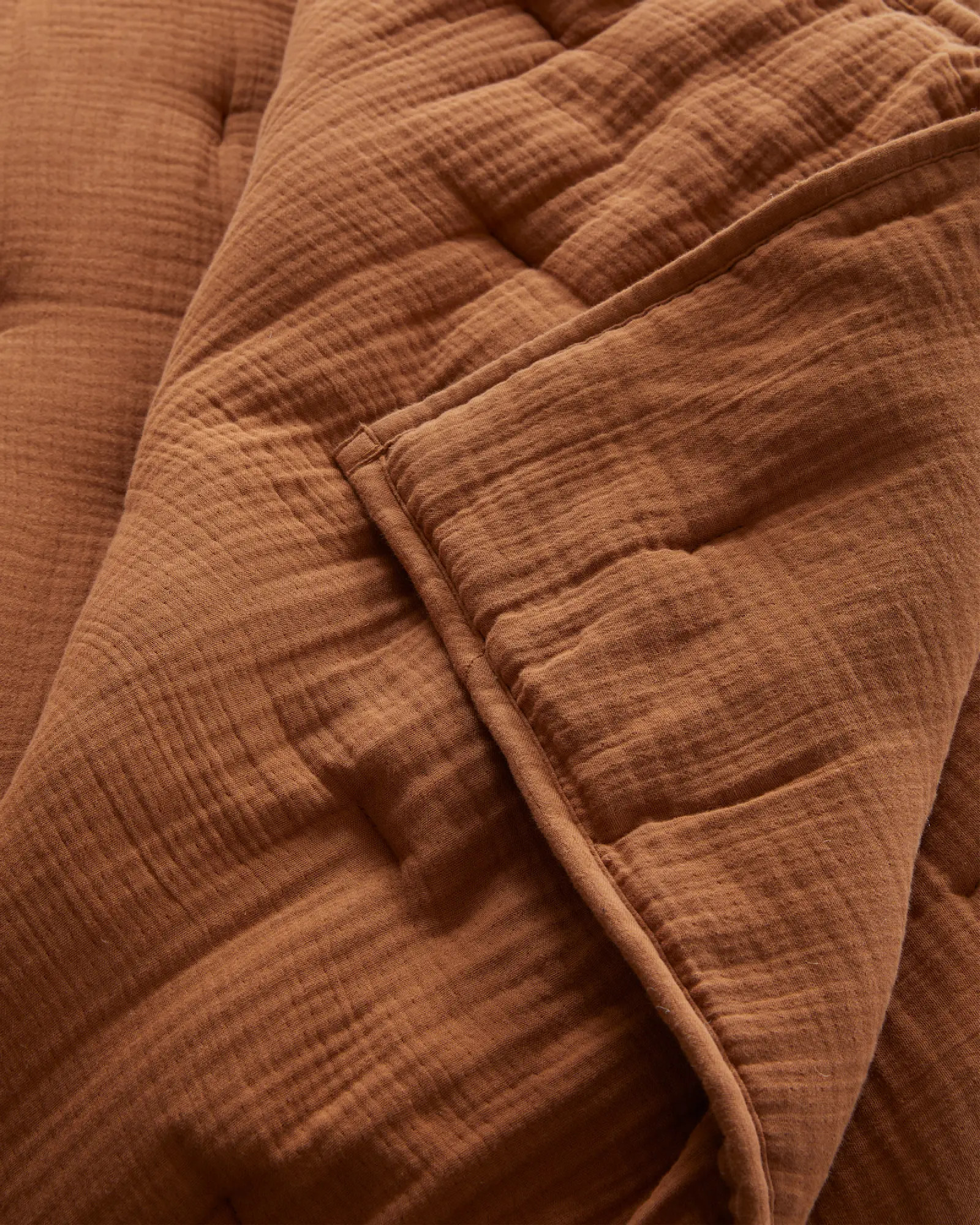 Organic Airy Gauze Dream Quilt in Terracotta | Quince