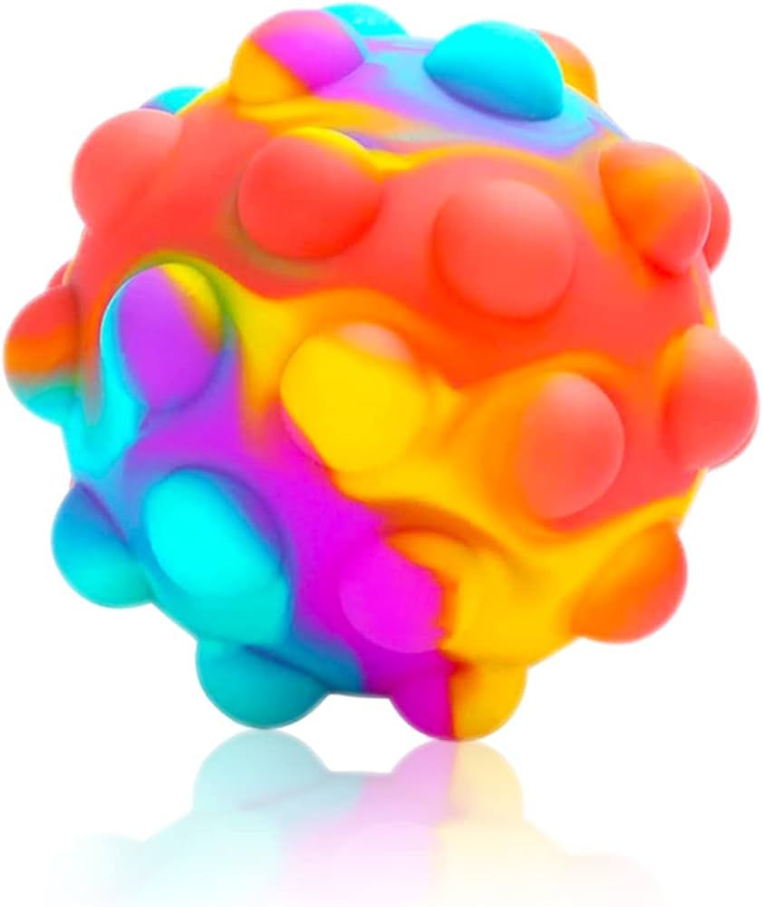 Push Pop Bubble Fidget Sensory Toy Ball - for Autism, Stress, Anxiety - Kids and Adults (Multicol... | Amazon (US)