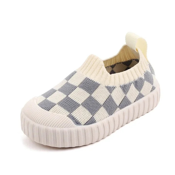 Pudcoco Baby Girls Boys Flat Shoes Knitted Soft Sole Non-slip checkerboard Indoor Outdoor Toddler... | Walmart (US)