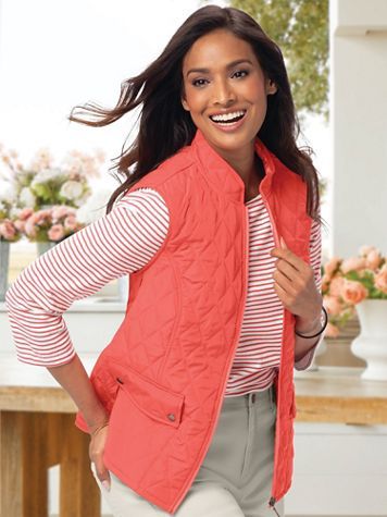 Quilted Gingham Reversible Vest - Appleseed's | Appleseed’s
