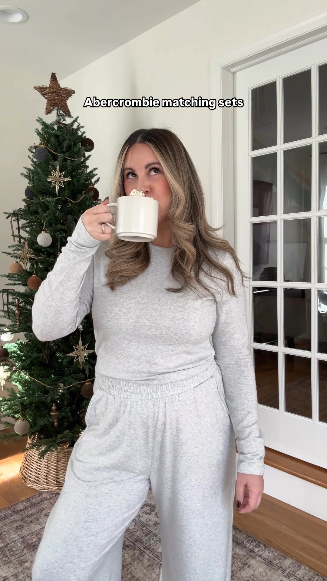 #AbercrombiePartner Cozy lounge sets I’ll be living in all Winter. Use code HOLIDAYRUSH to stack an extra 20% off! Set 1, soft and stretchy perfect for PJs or lounging. Set 2, YPB’s superSOFT velvety ribbed fabric perfect to wear out or lounge in. Set 3, heavyweight soft A&F fabric perfect for WFH or lounging. I sized up to a L in all for a roomier, oversized fit. 

@abercrombie, Abercrombie outfit, Abercrombie YPB, matching set, matching lounge set, cozy sets, casual holiday outfit, casual winter outfit, lounge set, loungewear, gift ideas for her, gifts for her

#LTKHoliday #LTKSeasonal #LTKWatchNow