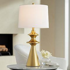 360 Lighting Farah 28 3/4" High Modern Gold Turned Cone Table Lamp | Lamps Plus