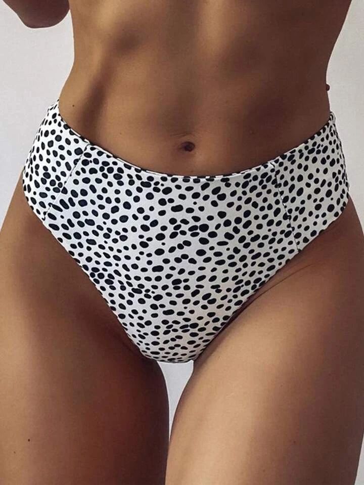 Dalmatian Pattern High Waist Bikini Panty | SHEIN