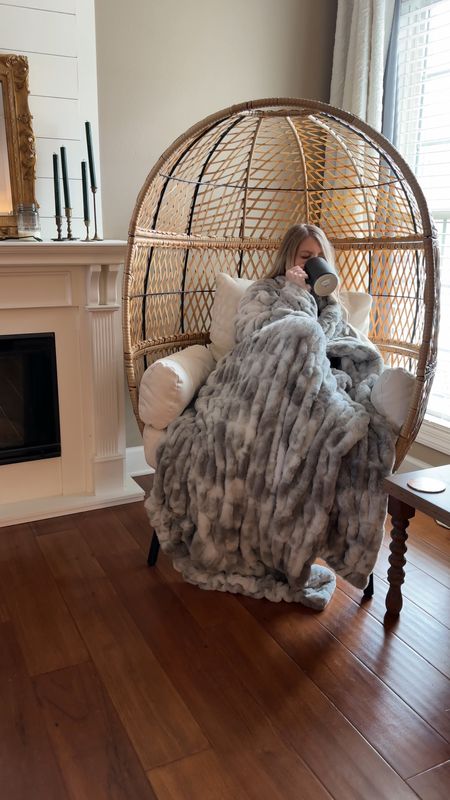 The Better Homes & Gardens egg chair from Walmart  is back in stock! Just in time for patio season! I have used mine indoors and out! Also this is the coziest blanket from Lola blankets. I’ve never felt anything so soft. 

#LTKVideo #LTKhome #LTKSeasonal
