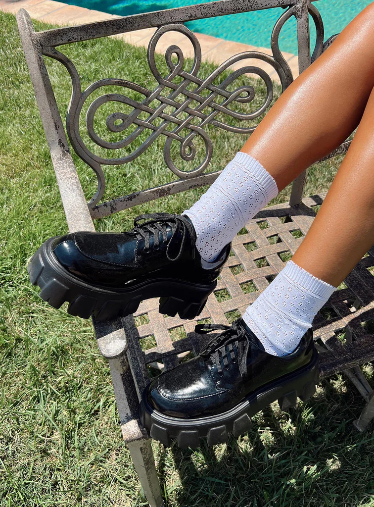 Mia Shoes Black High Shine | Princess Polly US