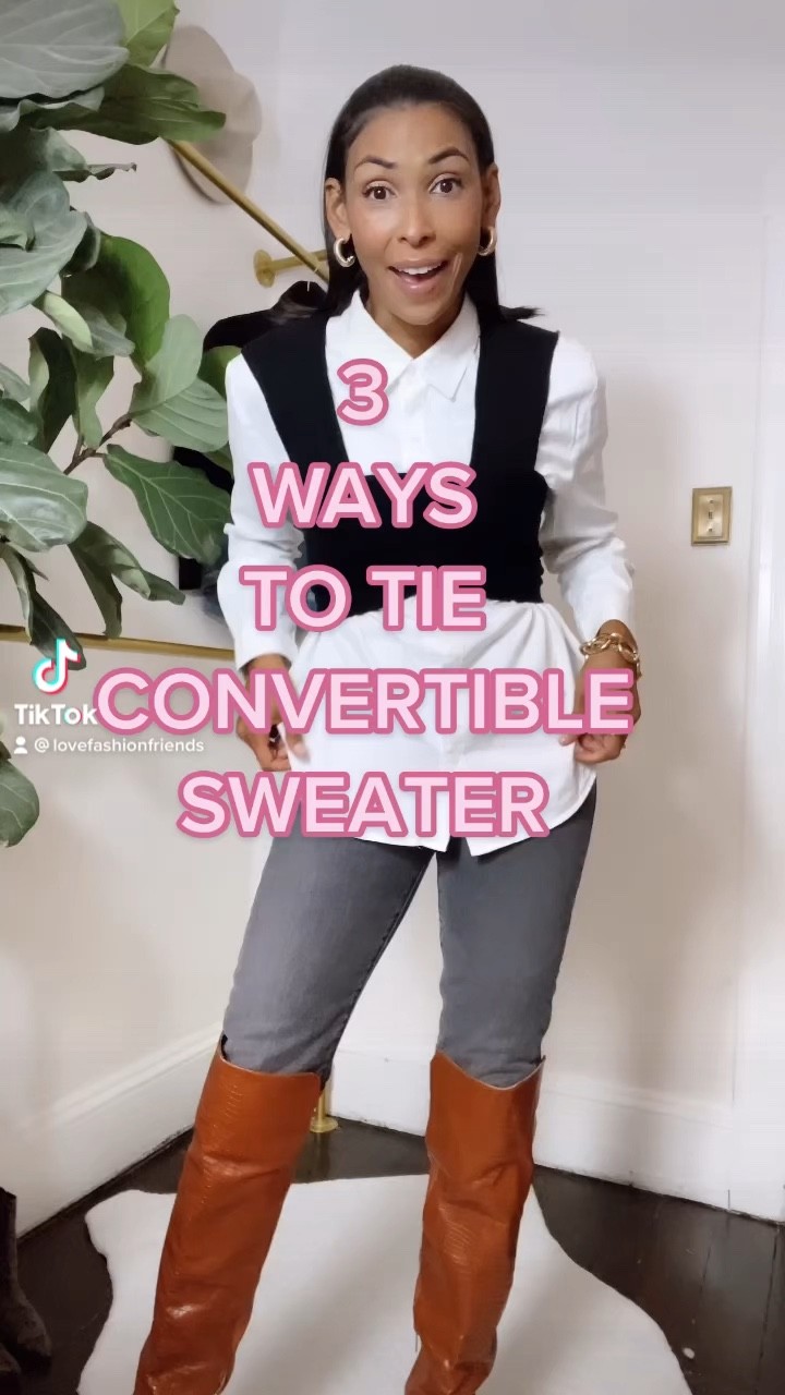 3 ways to tie a convertible sweater from Free People 

#LTKSeasonal #LTKstyletip #LTKunder50