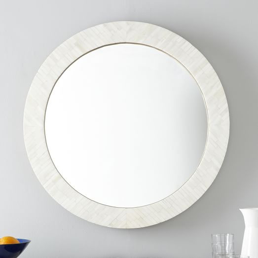 Parsons Round Mirror - Bone Inlay | West Elm (US)