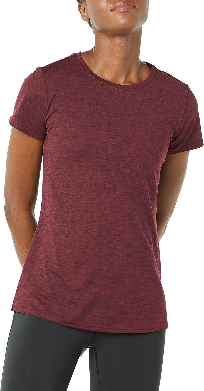 Amazon Essentials Women's Tech Stretch Short-Sleeve Crewneck T-Shirt, Pack of 2 | Amazon (US)