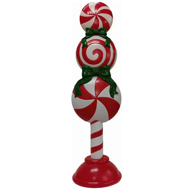 Lighted Plastic Blow Mold Candy Christmas Decoration, 42 in, Multicolor, by Holiday Time | Walmart (US)
