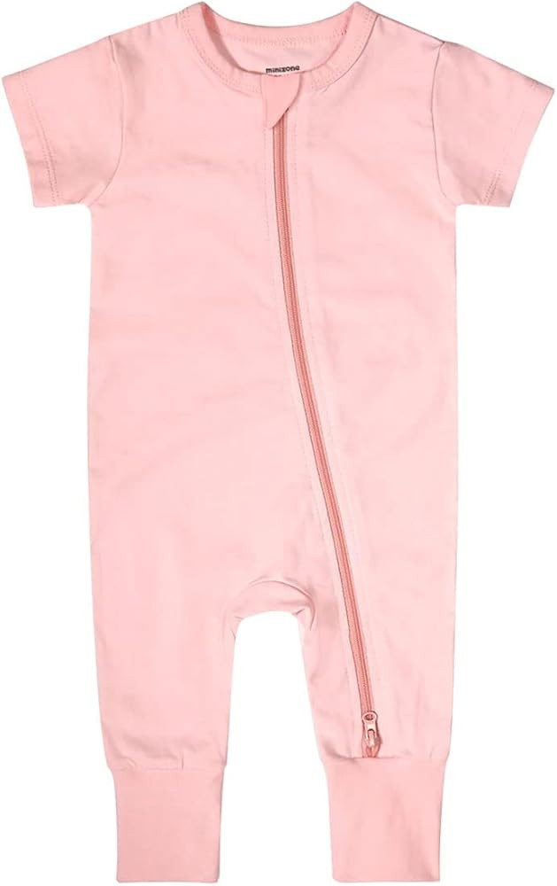 Teach Leanbh Baby Boys Girls Romper Jumpsuit Cotton Short Sleeve 2 Way Zipper Footless Pajamas Sl... | Amazon (US)