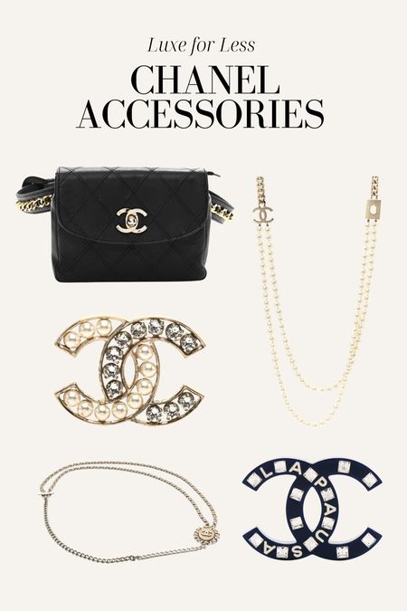 Luxe for Less: Chanel Accessories 

Chanel bag, Chanel brooch, Chanel necklace, Chanel belt, luxe for less 

#LTKitbag #LTKsalealert #LTKstyletip