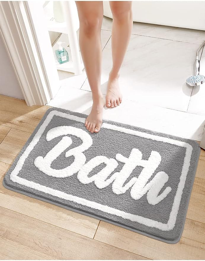 Wolf Prospect Non Slip Bath Mat for Bathroom, Cute Water Absorbent Bath Rug Bathmat, Thick Soft F... | Amazon (US)