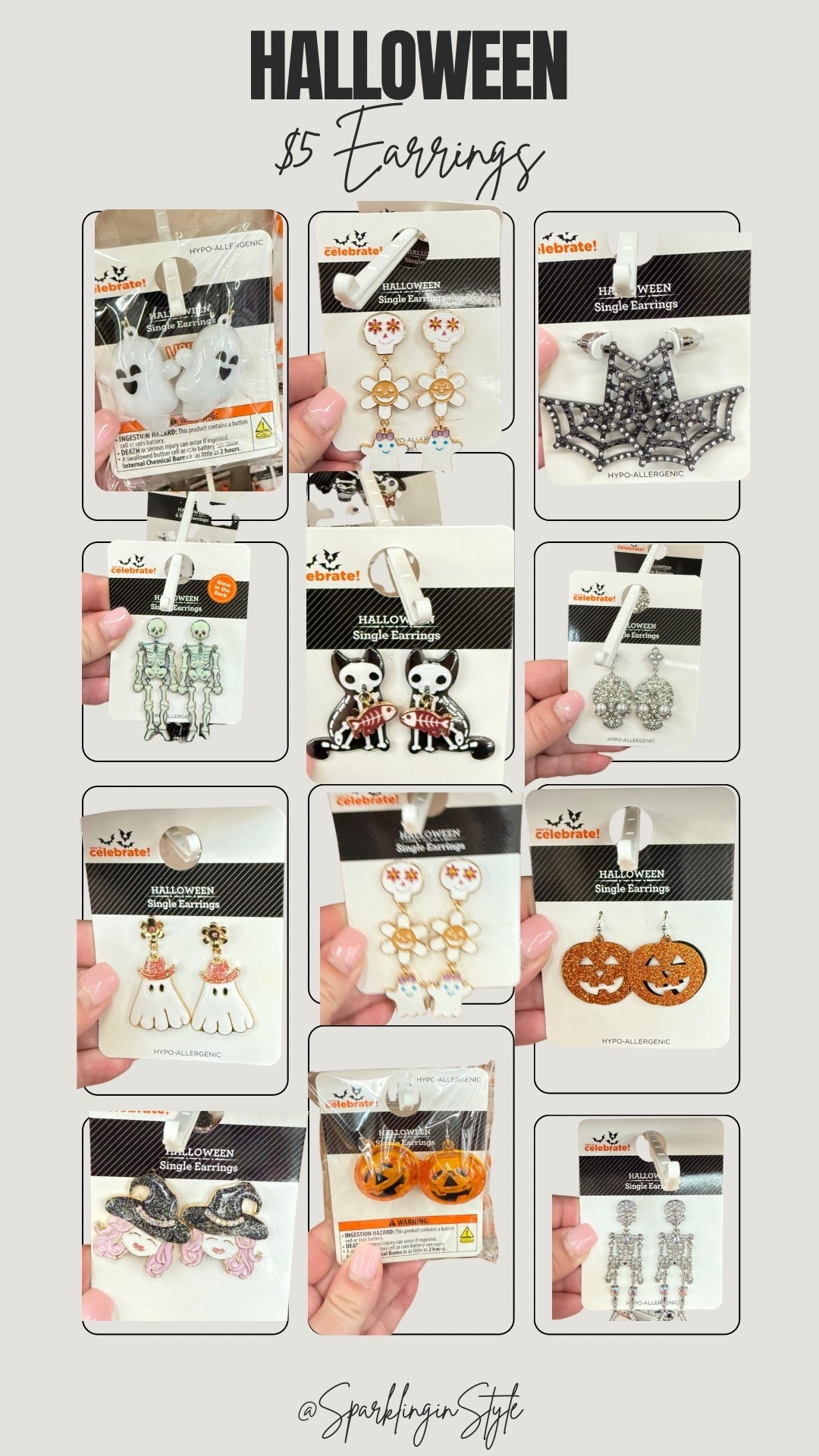 Last-minute rhinestone and light up earrings for $5

Ghost, skull, spiderweb, skeleton, black cat, ghost cowboy hat, pumpkin, witch 

These $5 Walmart Halloween earrings are such a fun and affordable way to add spooky sparkle 👻 and they’re perfect for last-minute outfits!

walmart halloween earrings, skeleton earrings, halloween jewelry, spooky accessories, affordable halloween jewelry, walmart halloween finds, under 5 finds, halloween outfit ideas

#LTKHalloween #LTKStyleTip #LTKFindsUnder50