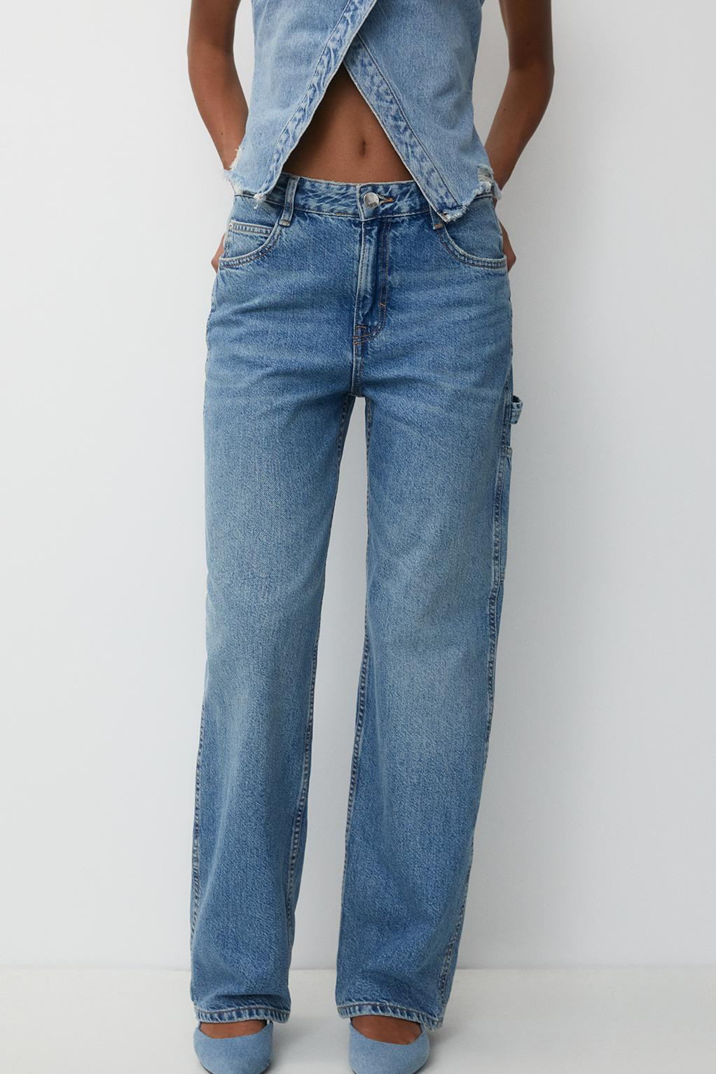 Carpenter jeans met halfhoge taille | PULL and BEAR NL