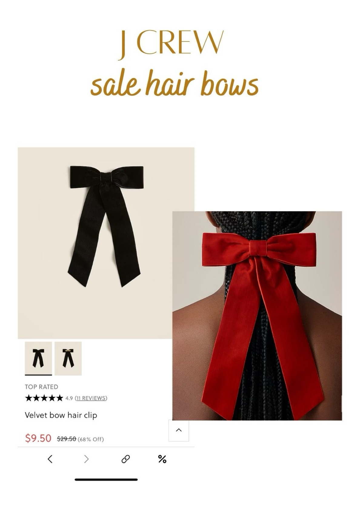 Sale velvet hair bows 🎀

#LTKParties #LTKHoliday #LTKSaleAlert