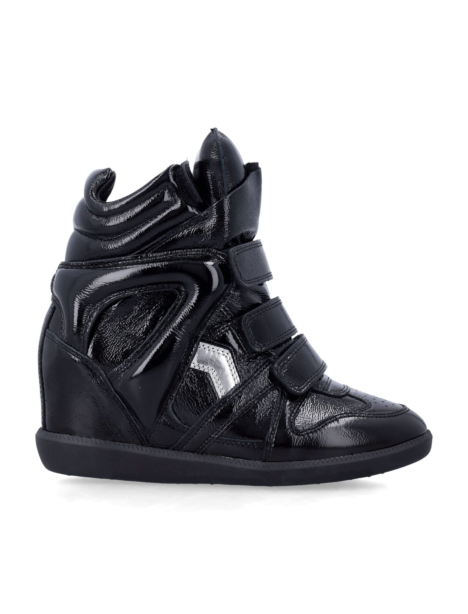 Isabel Marant Bekett Patent Black Sneakers | Italist.com US