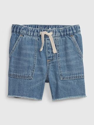 Baby Organic Cotton Utility Denim Shorts | Gap (US)
