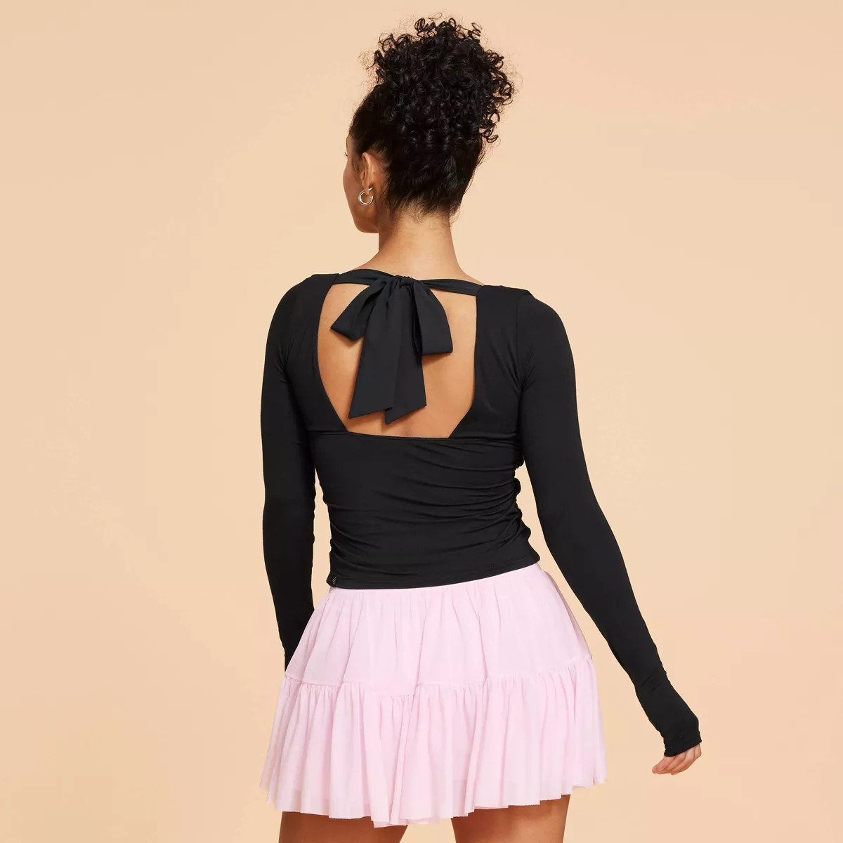 Blogilates Women's Love Story Long Sleeve Top - Black M | Target