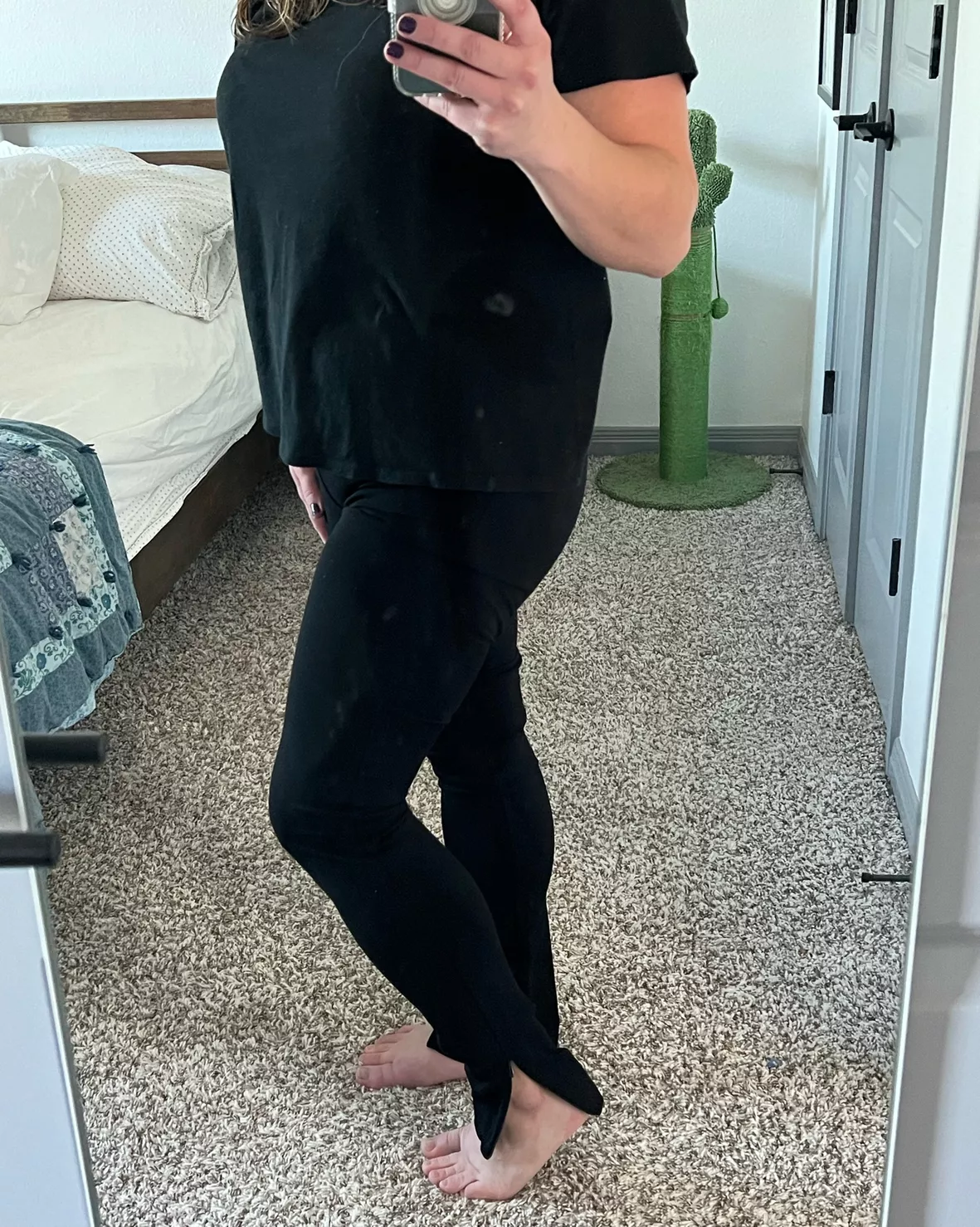 Toteme Zip Legging in Black, Black. Size S (also in ).
