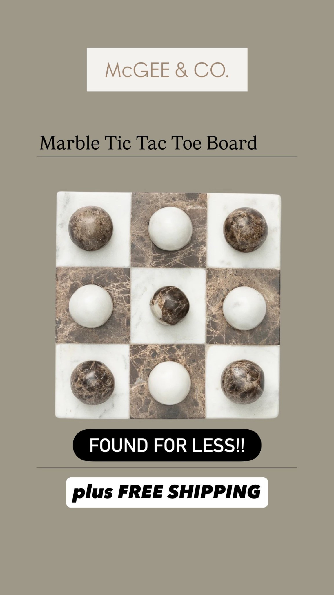 McGee & Co marble tic tac toe board | coffee table accessories | coffee table decor | amazon find | Etsy finds | home decor 

#LTKSaleAlert #LTKHome #LTKFindsUnder100