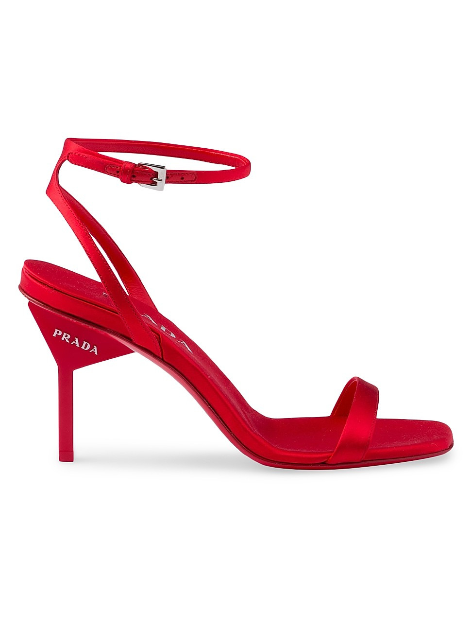 Women's Satin High-Heeled Sandals - Red - Size 5.5 | Saks Fifth Avenue