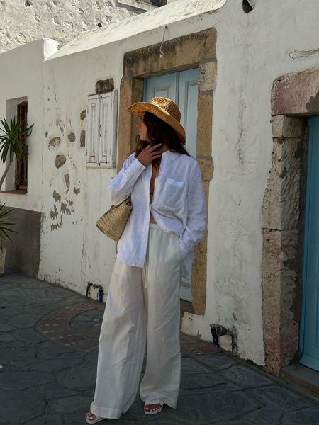 White linen set for a day in Patmos 🐚🇬🇷🤍🧿 

#LTKtravel #LTKsummer #LTKeurope
