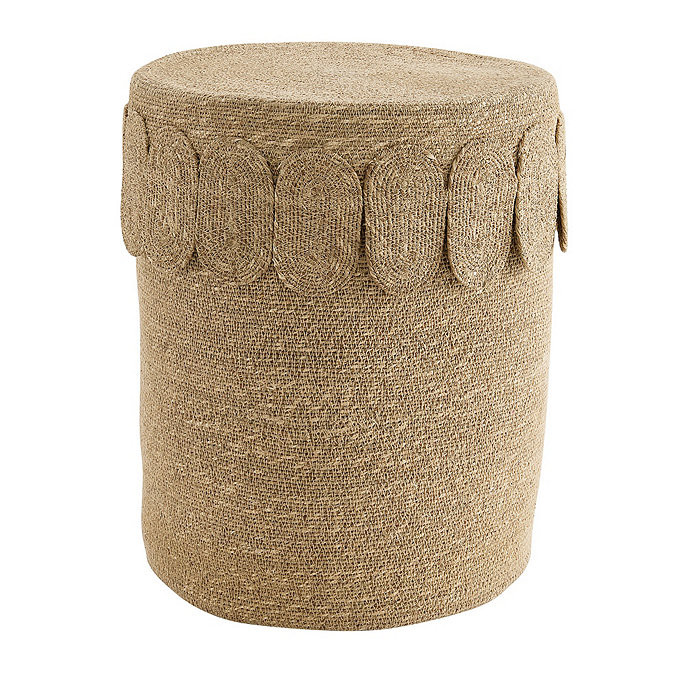 Scalloped Seagrass Woven Laundry Basket with Liner & Lid | Ballard Designs, Inc.