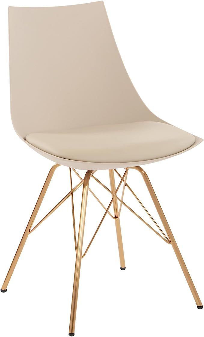 OSP Home Furnishings Oakley Mid-Century Modern Bucket Chair, Cream | Amazon (US)
