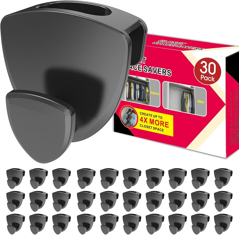 Hangers Space Saving 30Pcs, Upgrade 40Lb(Max) Heavy Duty Hanger Hooks Space Saver, Space Saving H... | Amazon (US)