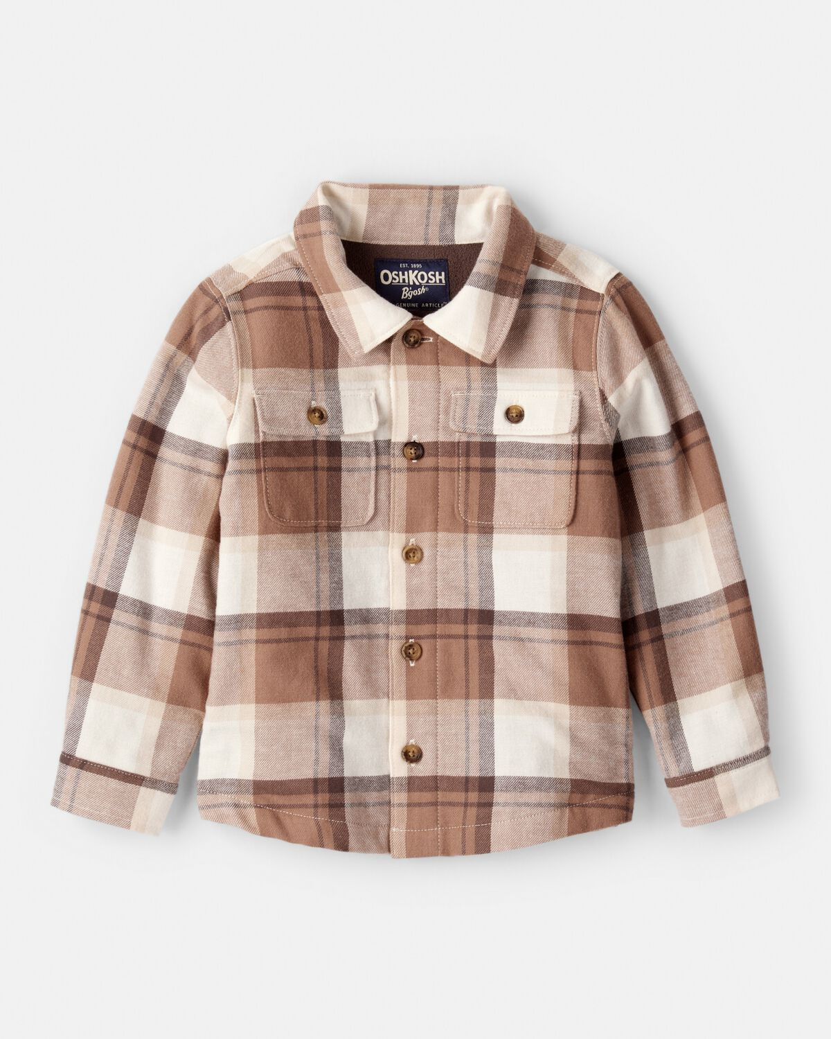 Toddler Boy Flannel Long-Sleeve Jacket - Brown - OshKosh B'gosh | Carter's | Carter's Inc