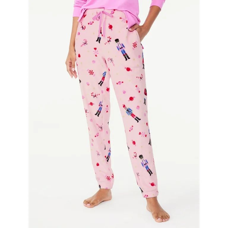 Joyspun Women's Plush Fleece Sleep Joggers, Sizes XS to 3X | Walmart (US)