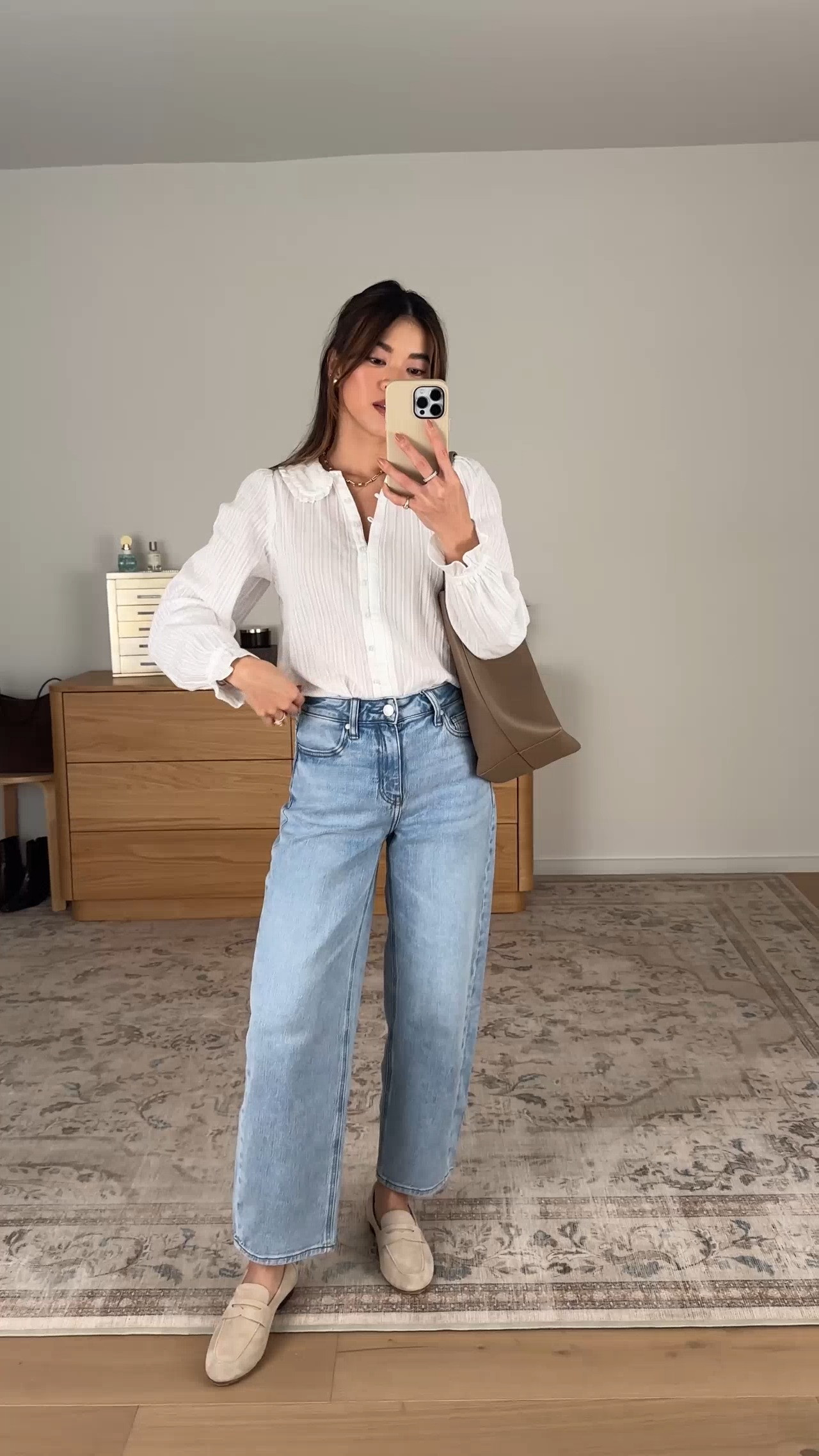 I love the way these jeans fit me! @Quince has such great petite friendly jeans.

Sizing info: 
-Quince Embroidered Cotton Ruffle Collar Long Sleeve Blouse (Size XS in White) 
-Quince Bella Stretch Barrel Jeans (Size 24 short in Cool Blue)

petite fashion, get dressed with me, outfit inspiration, ootd, nashville outfit, Nashville influencer, petite style, vacation style, casual outfits, mom style, petite pants, fall outfits, fall outfit info, fall pants, fall outfit idea, fall top, fall sweater, fall shoes, quince, summer top, petite jeans, barrel jeans, quince, quince jeans, quince haul, summer blouse, fall blouse, fall loafers

#LTKootd #LTKSeasonal #LTKPetite
