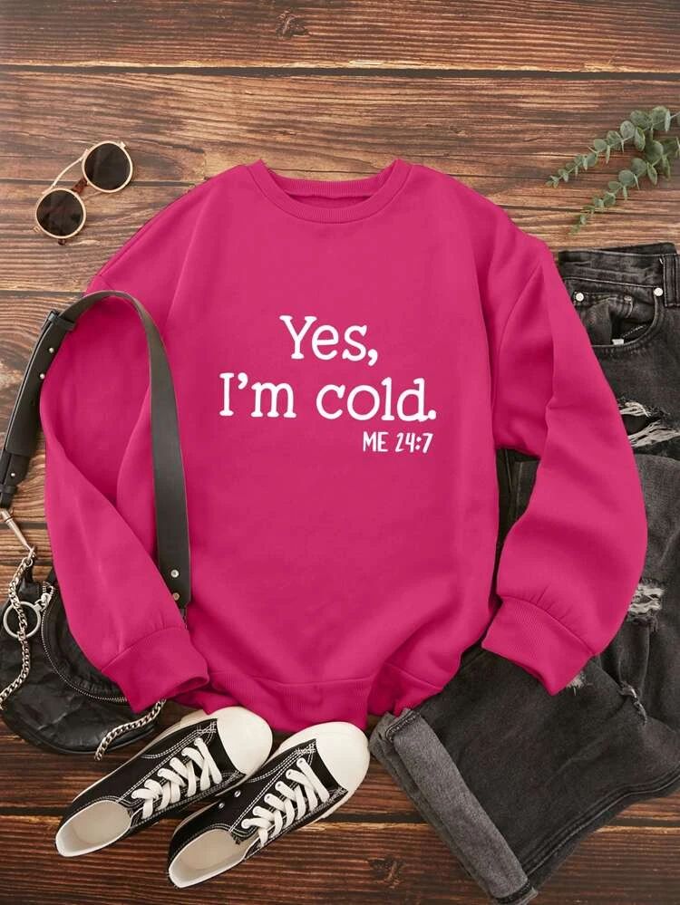 Slogan Graphic Thermal Lined Sweatshirt | SHEIN