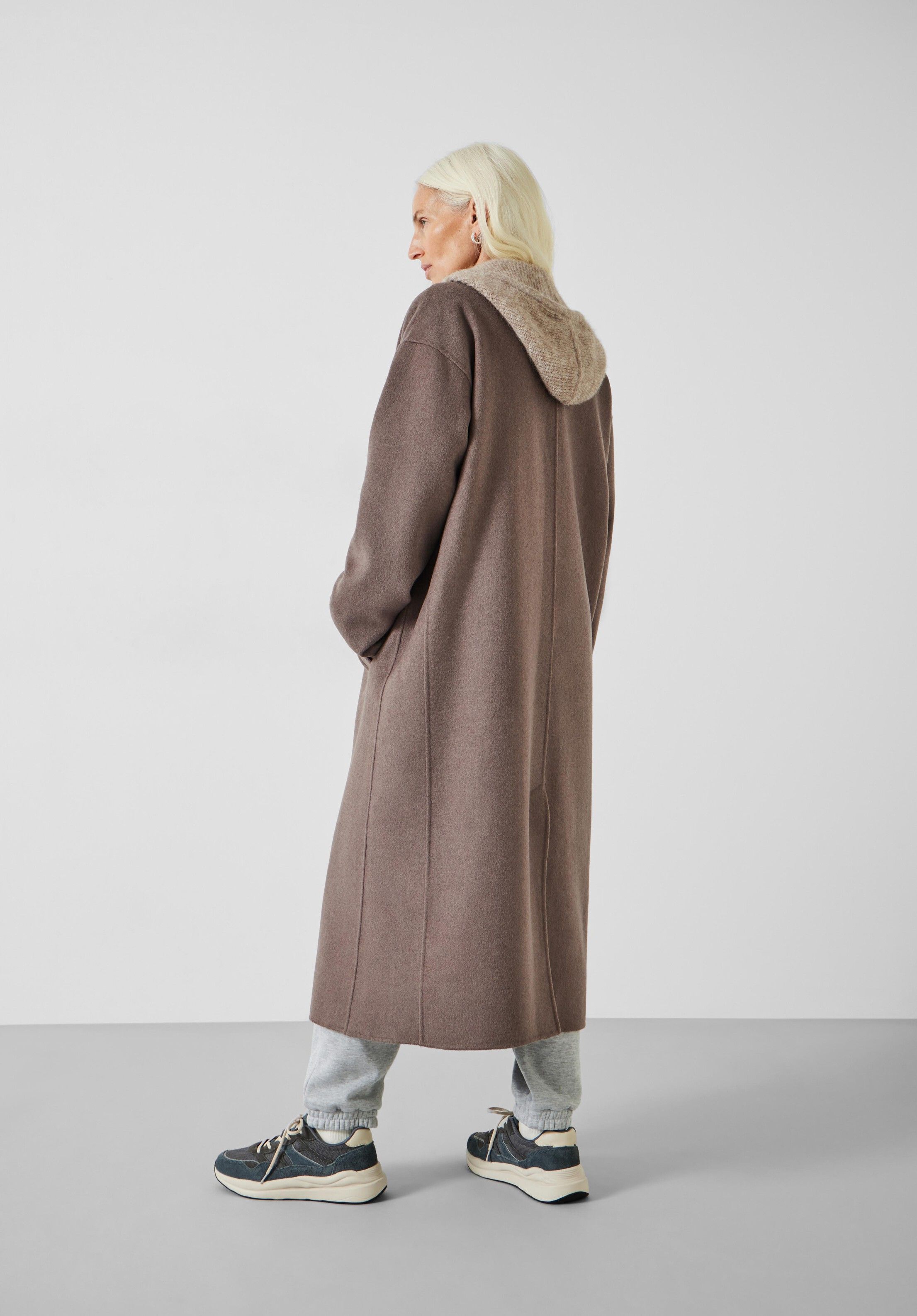 Iris Relaxed Wool Blend Double Faced Coat | Hush UK