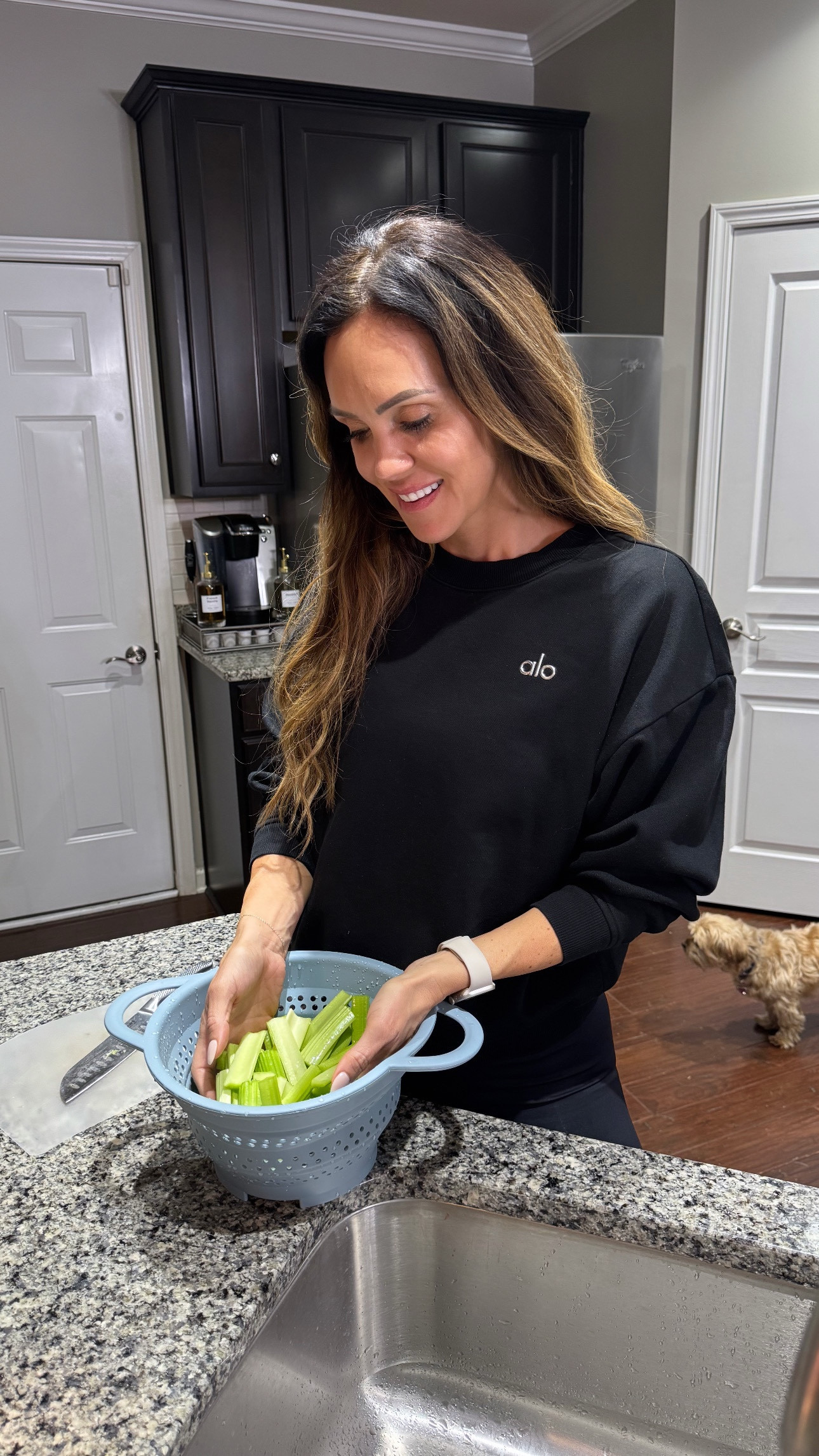 Tight on space in your kitchen? 
Use a collapsible strainer to help with storage space. 

#LTKOver40 #LTKHome #LTKFindsUnder50