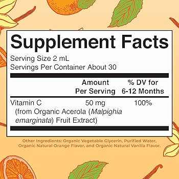 MaryRuth Organics Infant & Baby Vitamin C Supplement | USDA Organic Vitamin C Liquid Drops for In... | Amazon (US)
